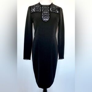 Alexia Admor Black Lace Panel Dress Size 6